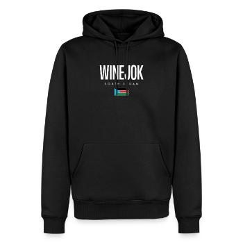 Winejok, Soudan du Sud - Sweat à capuche Premium bio Homme - noir - Devant - Nico (187cm)