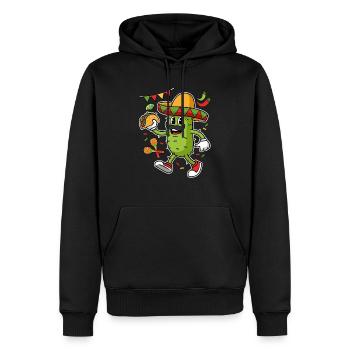 Mexique Maracas Sombrero Hat Tacos Cactus - Sweat à capuche Premium bio Homme - noir - Devant - Nico (187cm)