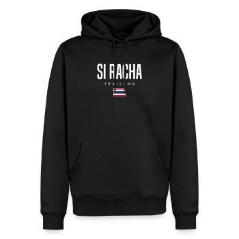 Si Racha, Thailand - Men’s Premium Organic Hoodie - black - Front - Nico (187cm)