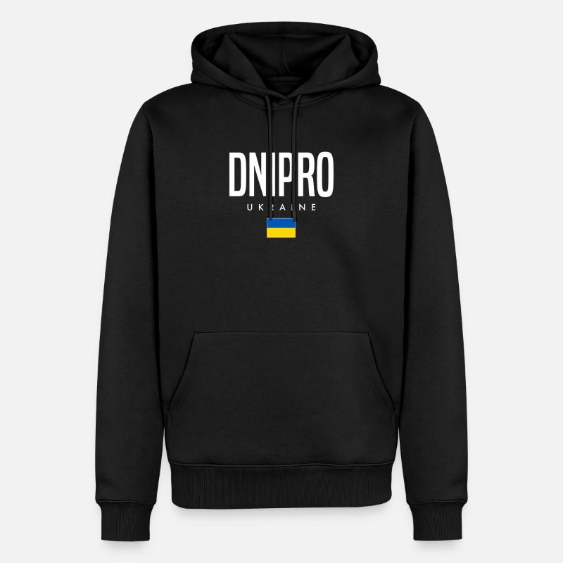 Dnipro, Ukraine - Sweat à capuche Premium bio Homme - noir