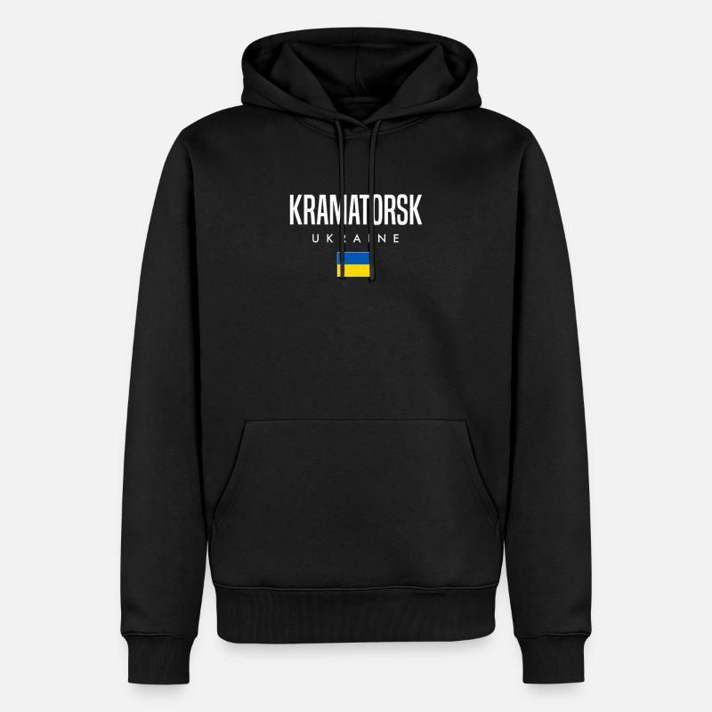 Kramatorsk, Ukraine - Sweat à capuche Premium bio Homme - noir