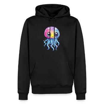 Rainbow jellyfish - Men’s Premium Organic Hoodie - black - Front - Nico (187cm)