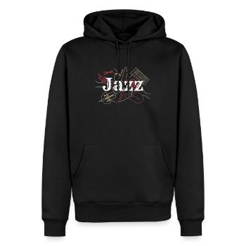 Jazz Musikinstrumente Kunst Design Jazz Music - Männer Premium Bio Hoodie - Schwarz - Vorne - Nico (187cm)