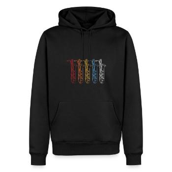 Jazz Liebhaber Musikinstrument Retro Saxophon - Männer Premium Bio Hoodie - Schwarz - Vorne - Nico (187cm)