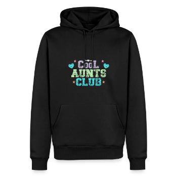 Cool Aunts Club Groovy Retro Tante Muttertag - Männer Premium Bio Hoodie - Schwarz - Vorne - Nico (187cm)