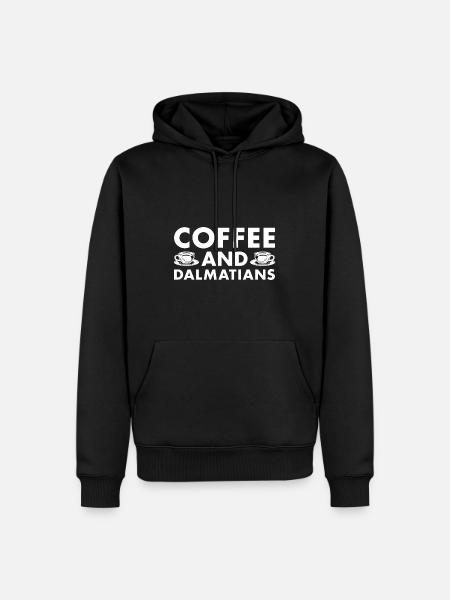 Coffee And Dalmatian - Men’s Premium Organic Hoodie - black