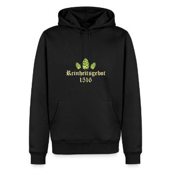 Reinheitsgebot - seit 1516 für Bierliebhaber, - Männer Premium Bio Hoodie - Schwarz - Vorne - Nico (187cm)