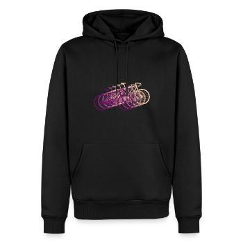 Bicycle Road Bike Vintage Retro - Men’s Premium Organic Hoodie - black - Front - Nico (187cm)