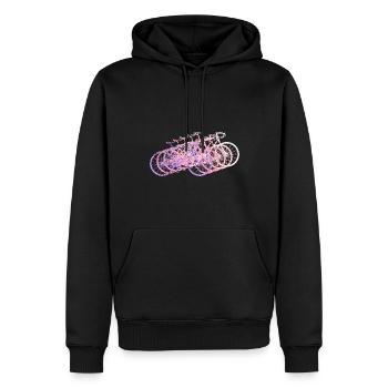 Bicycle Road Bike Vintage Retro Grunge - Men’s Premium Organic Hoodie - black - Front - Nico (187cm)