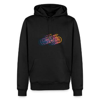 Bicycle Road Bike Vintage Retro Grunge - Men’s Premium Organic Hoodie - black - Front - Nico (187cm)