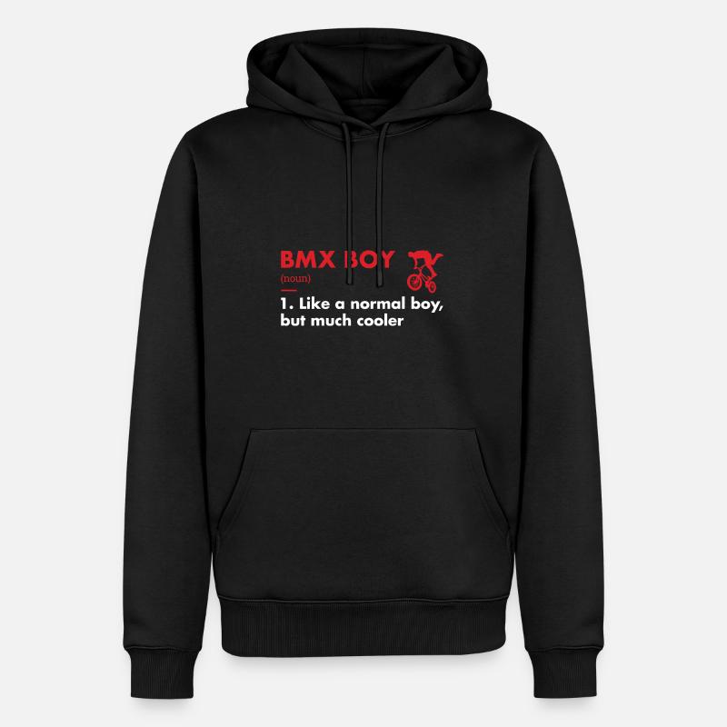 Sport Boy Definition BMX - Männer Premium Bio Hoodie - Schwarz