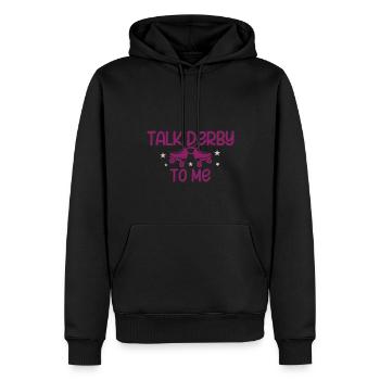 Talk Derby To Me Roller Derby Patins à roulettes - Sweat à capuche Premium bio Homme - noir - Devant - Nico (187cm)