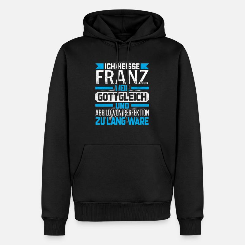 FRANZ - Gottgleich - Männer Premium Bio Hoodie - Schwarz