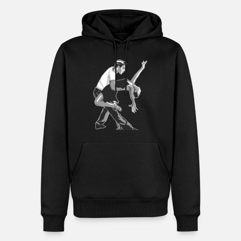 Danseurs et danseuse cadeau de danse salsa - Sweat à capuche Premium bio Homme - noir