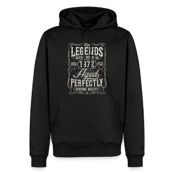 1972 Vintage Born Legends Vintage Birthday - Men’s Premium Organic Hoodie - black - Front - Nico (187cm)