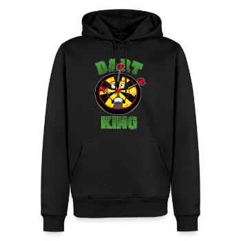 SPD - DART KING unser lustigstes Design für echte - Männer Premium Bio Hoodie - Schwarz - Vorne - Nico (187cm)