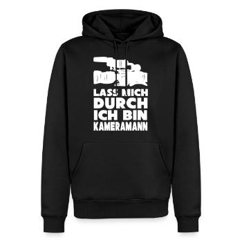 Kameramann - Männer Premium Bio Hoodie - Schwarz - Vorne - Nico (187cm)