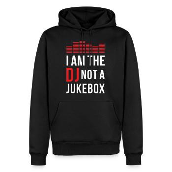 I am the DJ not a Jukebox - Men’s Premium Organic Hoodie - black - Front - Nico (187cm)