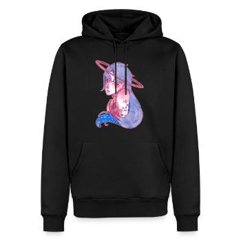 Fünfhundert Lichtjahre entfernt - Männer Premium Bio Hoodie - Schwarz - Vorne - Nico (187cm)
