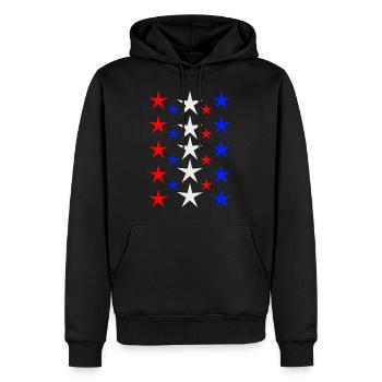 Sterne - Männer Premium Bio Hoodie - Schwarz - Vorne - Nico (187cm)