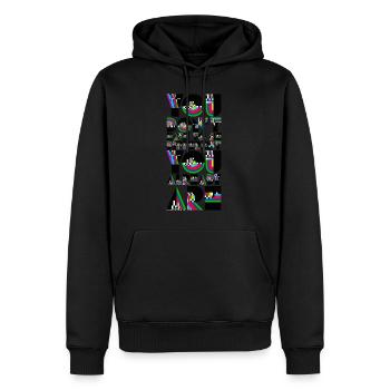 Einzigartig - Männer Premium Bio Hoodie - Schwarz - Vorne - Nico (187cm)