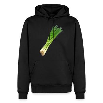 oignons oignon légume Halloween vegetables39 - Sweat à capuche Premium bio Homme - noir - Devant - Nico (187cm)