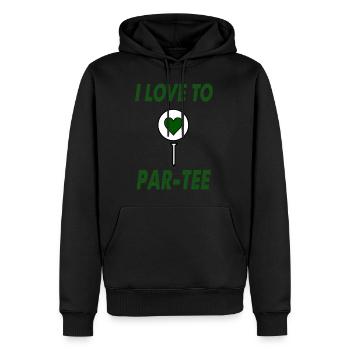 Par tee - Männer Premium Bio Hoodie - Schwarz - Vorne - Nico (187cm)
