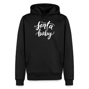 Père Noël cadeau de Noël - Sweat à capuche Premium bio Homme - noir - Devant - Nico (187cm)