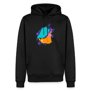 L'univers de Kitty - Sweat à capuche Premium bio Homme - noir - Devant - Nico (187cm)