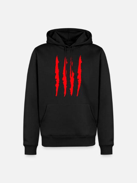 senyera red "claws" - Men’s Premium Organic Hoodie - black