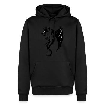 dragon tribal tattoo shape 20047 x - Men’s Premium Organic Hoodie - black - Front - Nico (187cm)