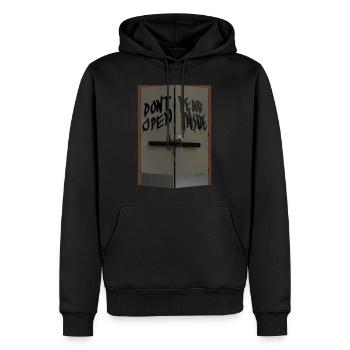 Don't open dead inside - Sweat à capuche Premium bio Homme - noir - Devant - Nico (187cm)