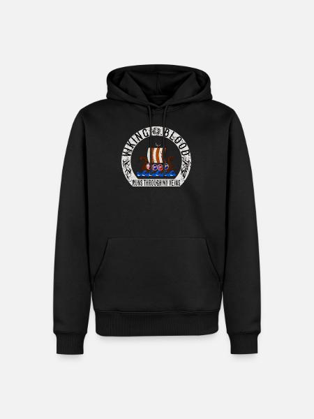 Viking Blood in my veins Scandinavia Scandinavian - Herre Premium økologisk hoodie - sort
