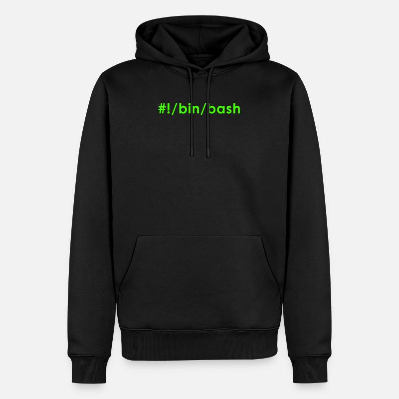 Unix Linux Bash - Männer Premium Bio Hoodie - Schwarz