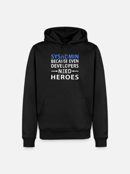 Sysadmin - Sweat à capuche Premium bio Homme - noir