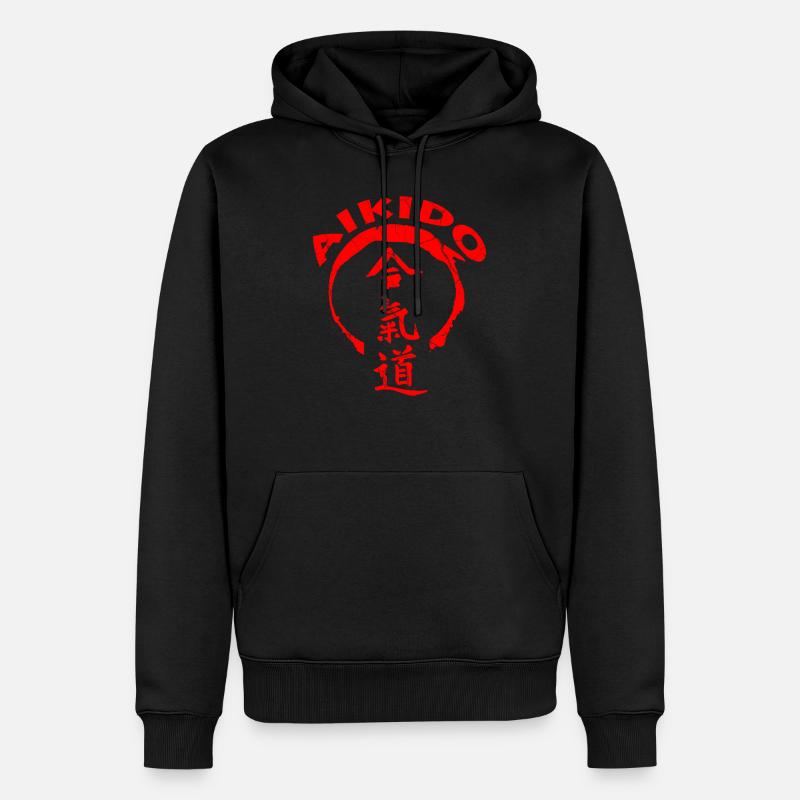 Aikido - Männer Premium Bio Hoodie - Schwarz