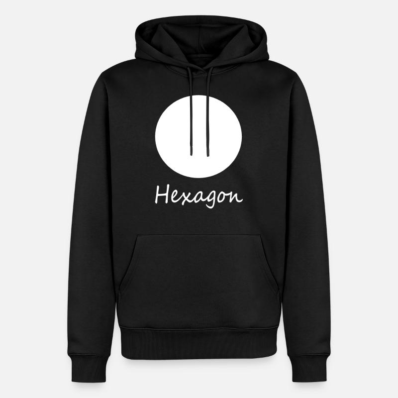 Falsche Hexagonform - Männer Premium Bio Hoodie - Schwarz
