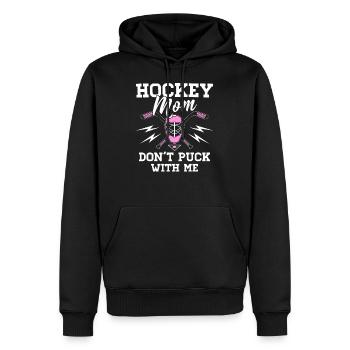 Hockey Mom - Don't Puck With Me - Eishockey Mama - Männer Premium Bio Hoodie - Schwarz - Vorne - Nico (187cm)