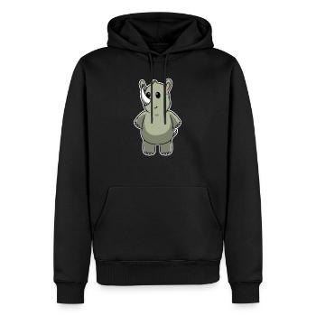 Süßes Tier Baby Nashorn Nashörner - Männer Premium Bio Hoodie - Schwarz - Vorne - Nico (187cm)