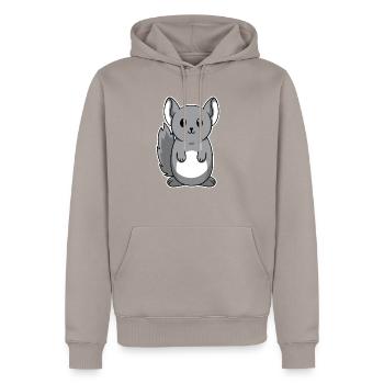 Animal doux bébé Chinchilla - Sweat à capuche Premium bio Homme - taupe - Devant - Nico (187cm)