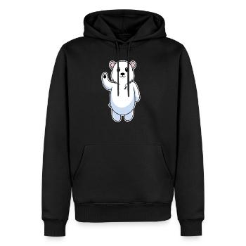 Ours polaire ours polaire ours - Sweat à capuche Premium bio Homme - noir - Devant - Nico (187cm)