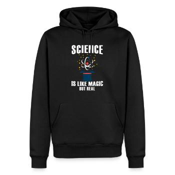 Science Science Magic Reality Gift - Sweat à capuche Premium bio Homme - noir - Devant - Nico (187cm)
