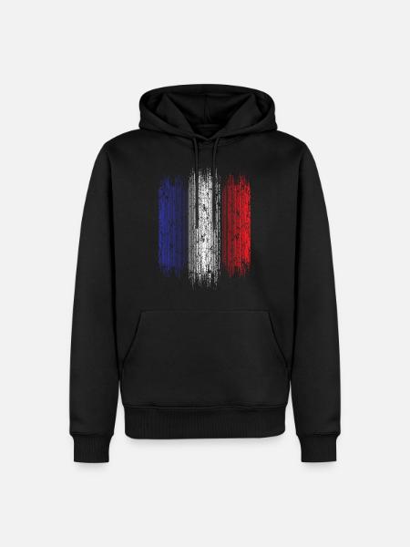 Frankreich - Männer Premium Bio Hoodie - Schwarz