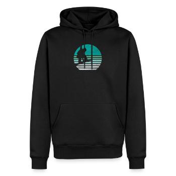 Snowboard Neige Wintersport Retro - Sweat à capuche Premium bio Homme - noir - Devant - Nico (187cm)