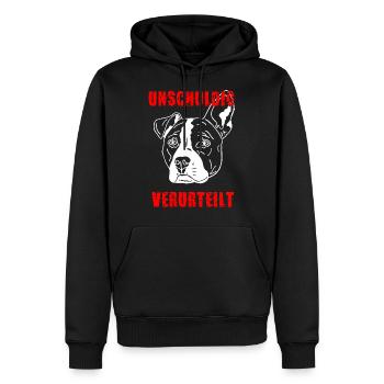 Innocent convicted - Men’s Premium Organic Hoodie - black - Front - Nico (187cm)