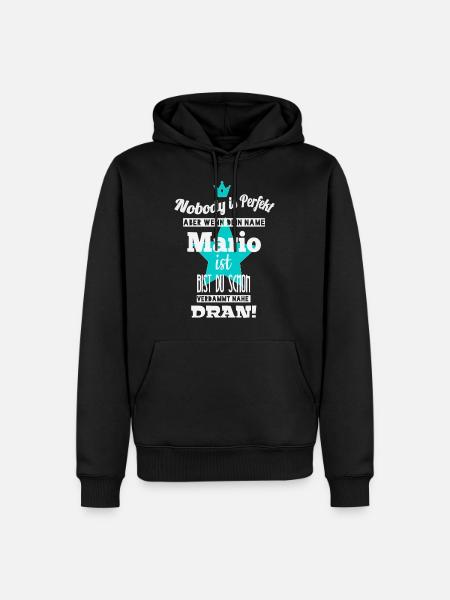Mario männername coole sprüche geschenk vorname - Männer Premium Bio Hoodie - Schwarz