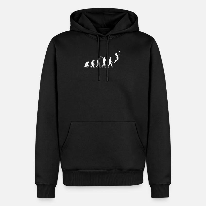 Evolution du volleyball - Sweat à capuche Premium bio Homme - noir