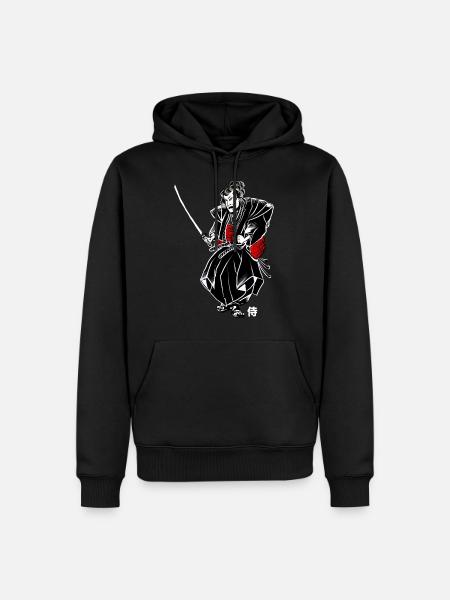 samurai - Men’s Premium Organic Hoodie - black