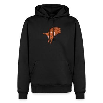Ein Süßes Eichhörnchen - Männer Premium Bio Hoodie - Schwarz - Vorne - Nico (187cm)