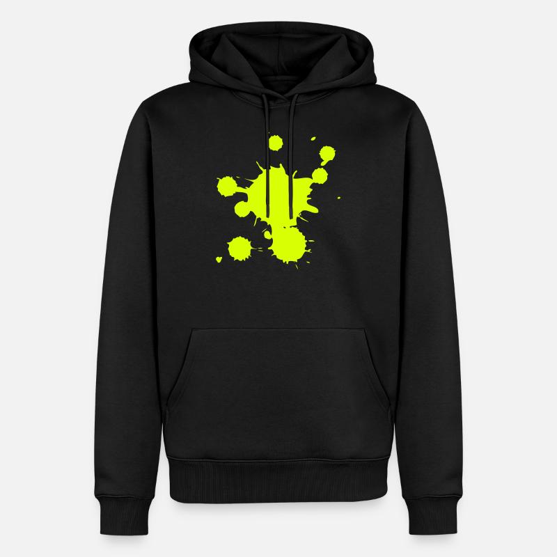 Taches de couleur 2 - Sweat à capuche Premium bio Homme - noir